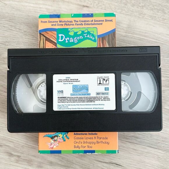 Vintage 2001 PBS Kids Dragon Tales Look On The Bright Side VHS Tape - Picture 6 of 7
